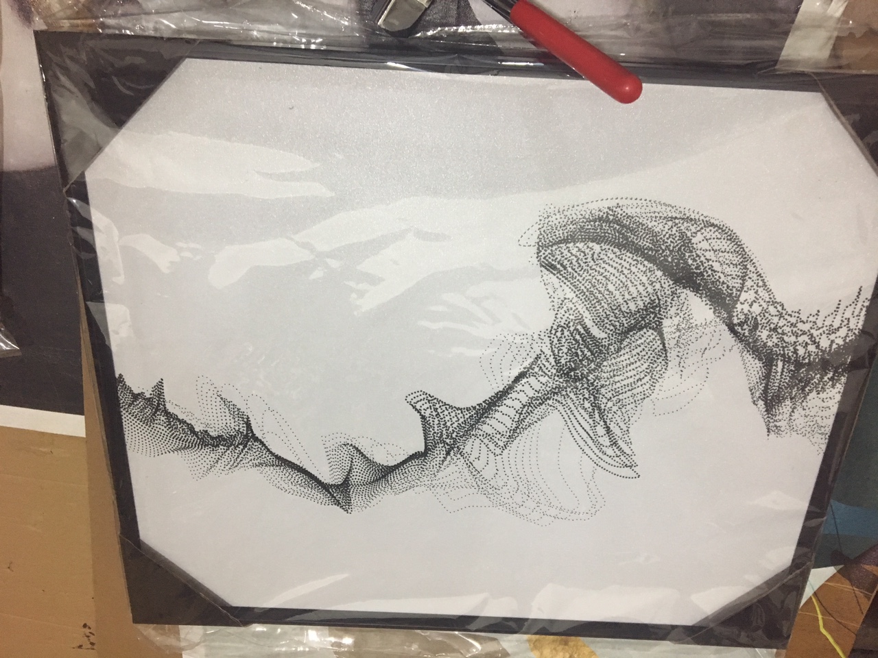电表箱简约风开关画静音推拉式电表箱挂画