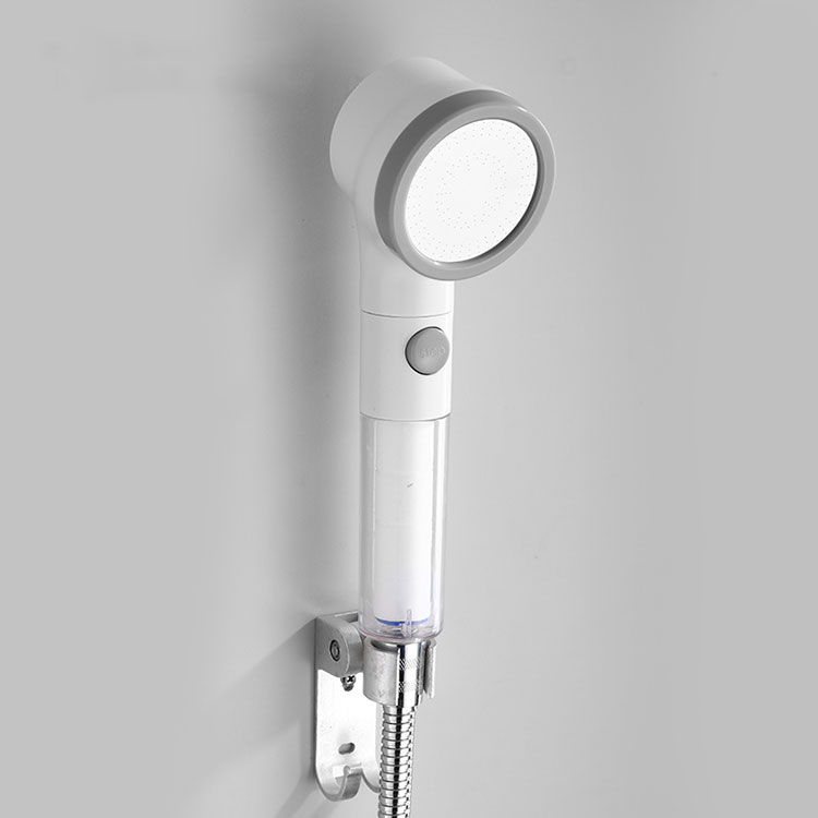 Shower head, pressurized nozzle, powerful water output, single-head household, one-button water stop, filtration and purification showerhead Specification image