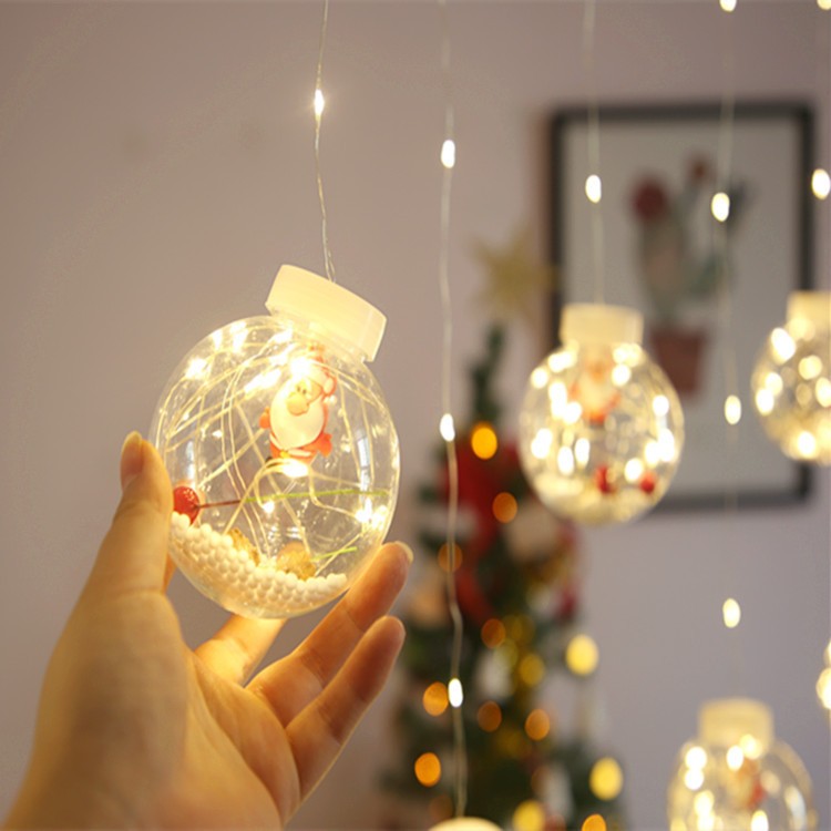 Amazon's new copper wire bulb curtain light, Santa Claus copper wire light detail image 2
