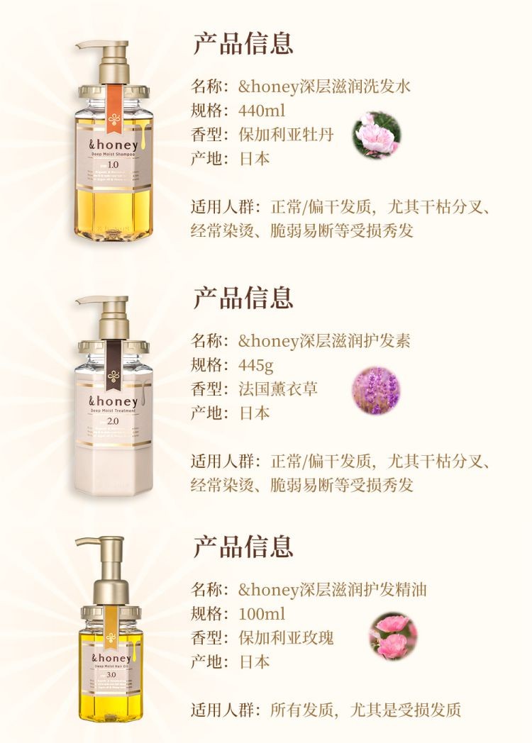 安蒂花子水感丰盈滋养护发素粉色详情2