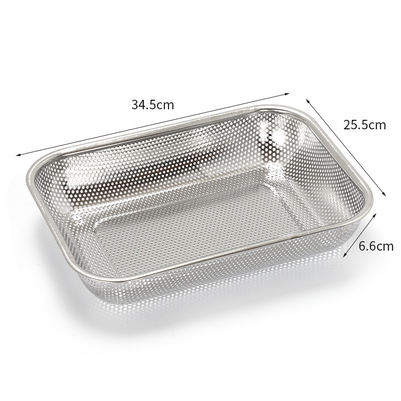 不锈钢冲孔水果篮 沥水篮 洗菜篮 装置蔬菜水果详情图6