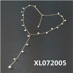 Fresh water pearl streamline design elegant necklace web celebrity hot style fashion sense of clavicle chain head accessories thumbnail