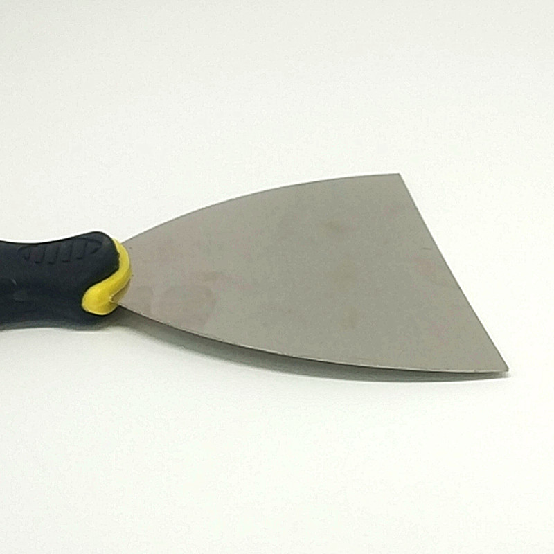 4寸油灰刀 腻子灰刀 填缝小铲刀 塑胶柄 清洁刮刀工具白底实物图