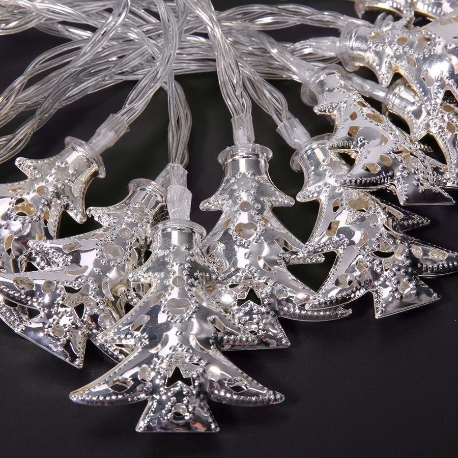 3-meter 20-light iron Christmas tree-shaped battery light string for Christmas decoration Specification image
