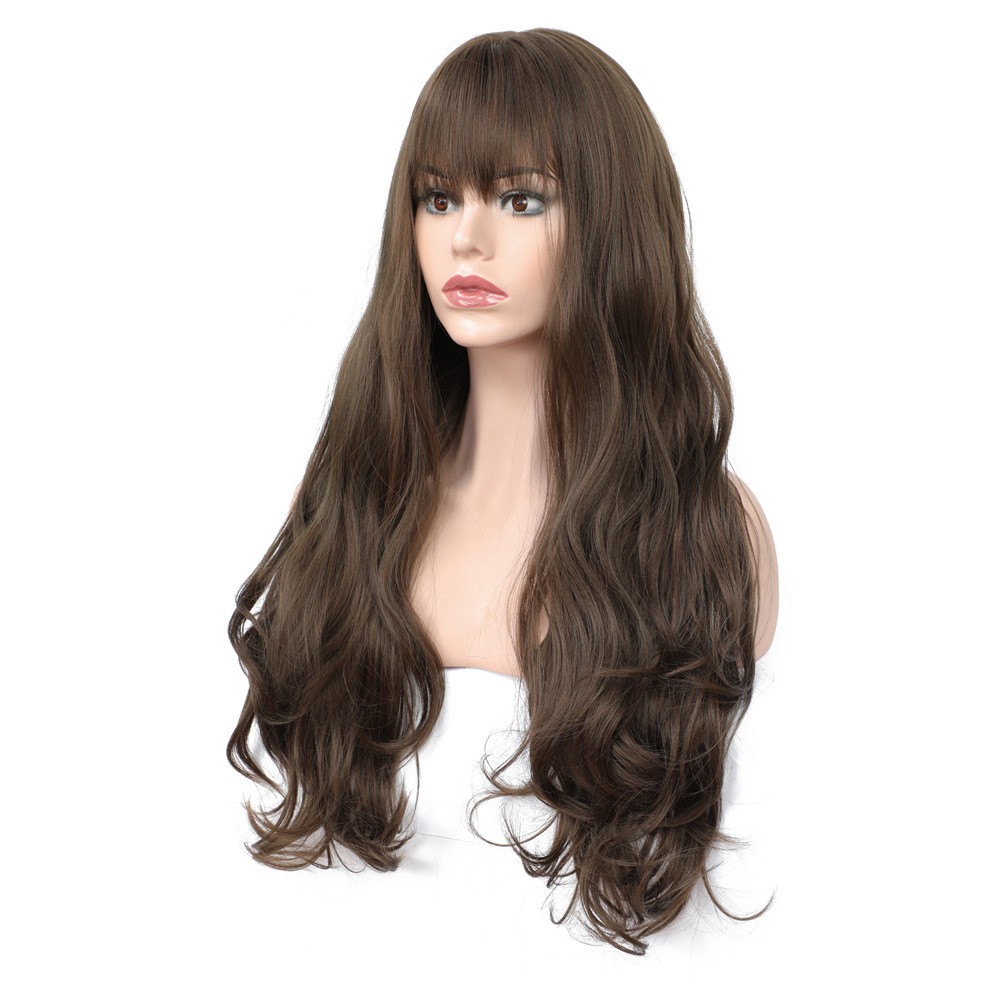 New wavy synthetic fiber headgear for long hair in Europe and America is in stock detail image 2