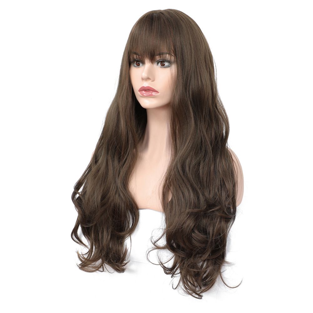 New wavy synthetic fiber headgear for long hair in Europe and America is in stock
