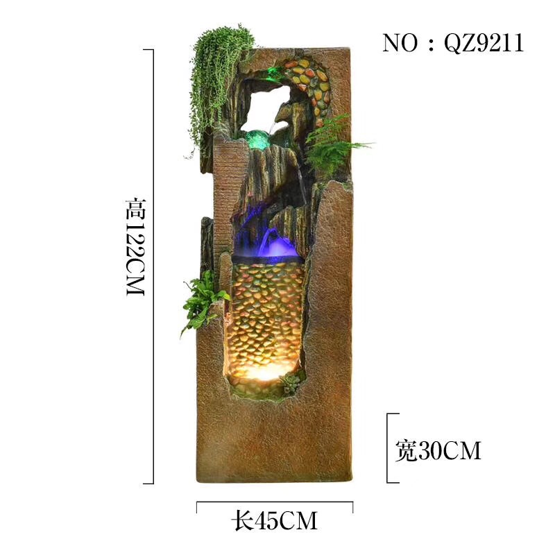 仿真石的色彩，潺潺流水声配上绿植、搭配云雾缭绕的雾化器，动感就是不一样的美妙绝伦[强][玫瑰][玫瑰][玫瑰]