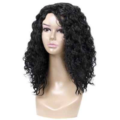 A new type of popular European and American wig for women with small curly hair and a synthetic fiber head cover detail image 3