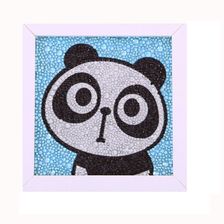儿童钻石画熊猫满钻大小钻带框手工diy益智幼儿园礼物十字绣