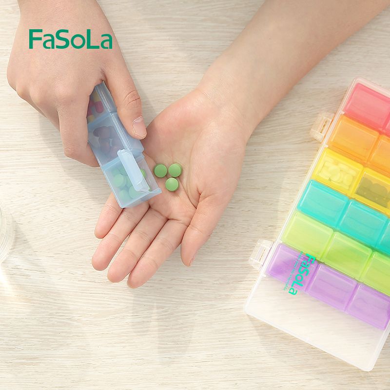 Portable one-week dispensing medicine box, portable storage, dispensing mini box details Picture