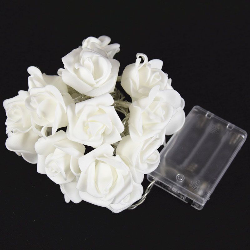 Valentine's Day decorative color lights: 3-meter 20-lamp rose battery light string