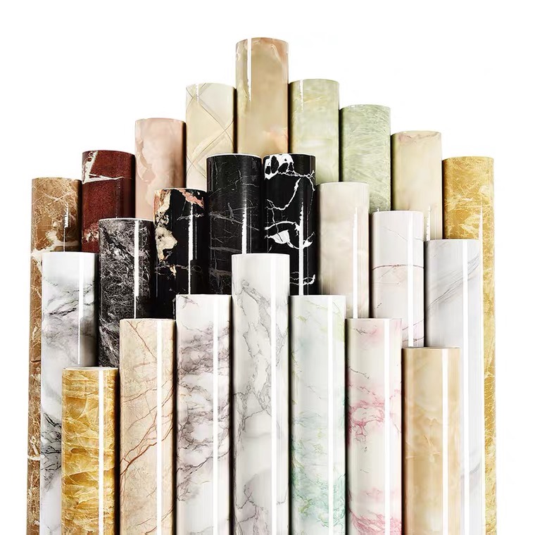 60x1m kitchen grease-proof copy marbling stickers thicken wall paste table top kitchen counter with waterproof wallpaper self-adhesive size can be customized thumbnail