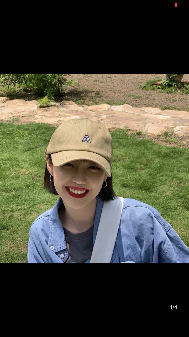 Hat women's fashion alphabet embroidery duck cap Net red soft top casual baseball cap Korean version All sunscreen visor hat Male 】 thumbnail
