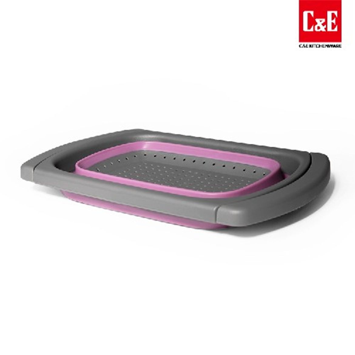 Yiwu Selection rectangular telescopic asphalt basket - purple /19006 full figure
