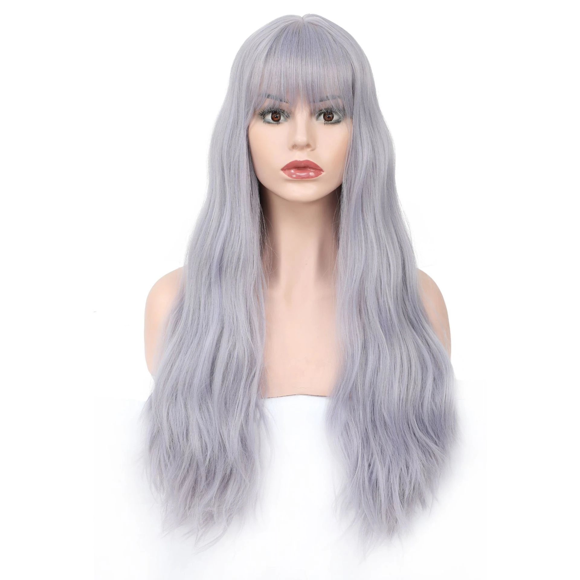 The latest long-haired synthetic fiber headgear from Europe and America is in stock detail image 7