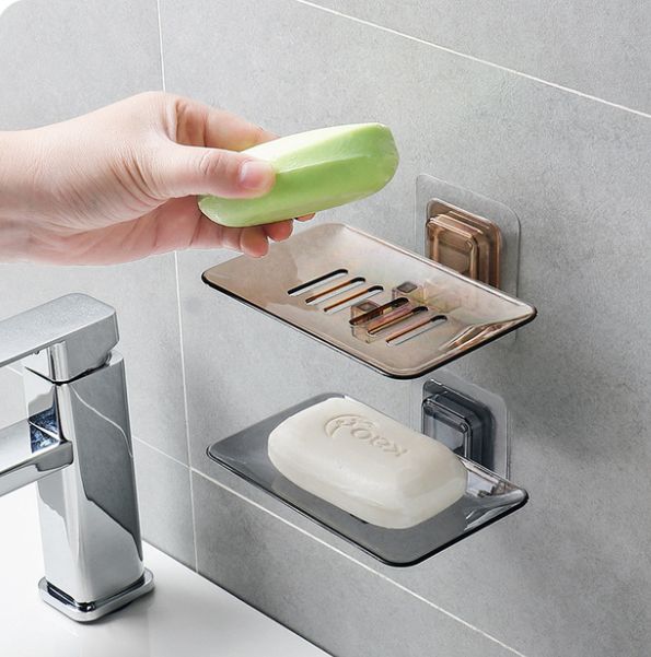 Creative Crystal soap box suction wall soap stand Toilet soap stand soap box