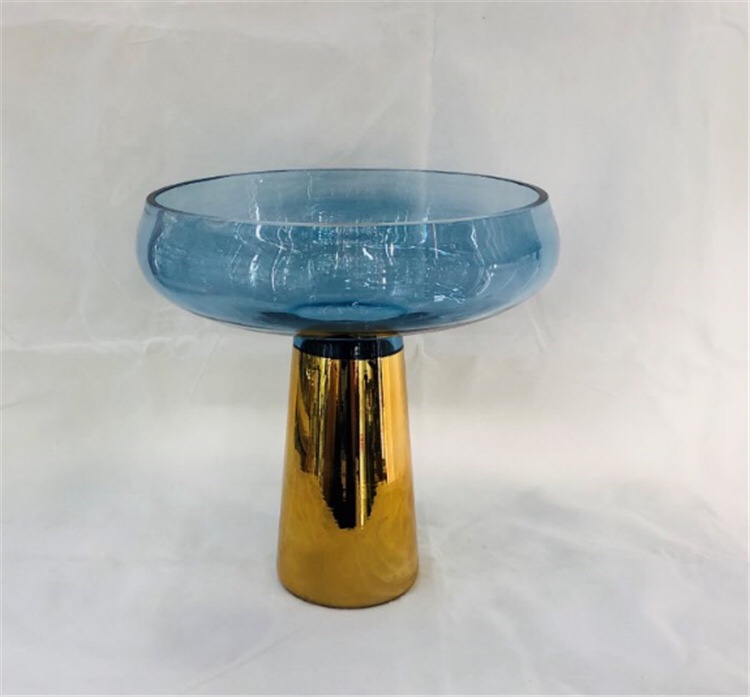 BBglass Buei Bue، مزهرية زجاجية مزروعة بالألوان مزخرفة عصرية Item Picture