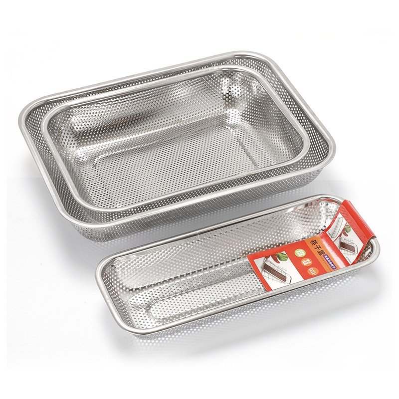 不锈钢冲孔水果篮 沥水篮 洗菜篮 装置蔬菜水果详情图1