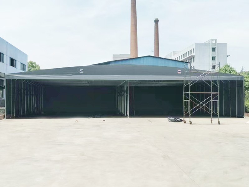 大院学校医院出入口执勤帐篷 停车棚 推拉棚 夜宵排挡可收缩雨棚详情图3