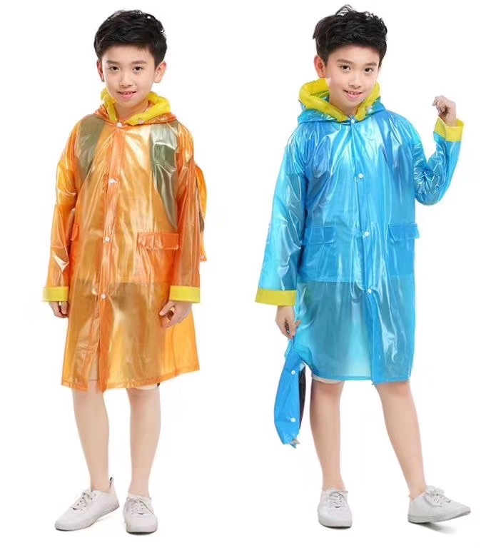 PVC加厚卡通背包雨衣细节图