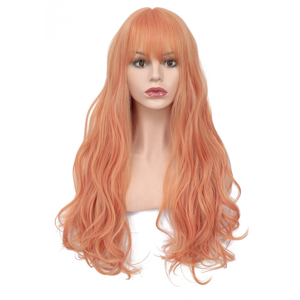 New wavy synthetic fiber headgear for long hair in Europe and America is in stock detail image 7