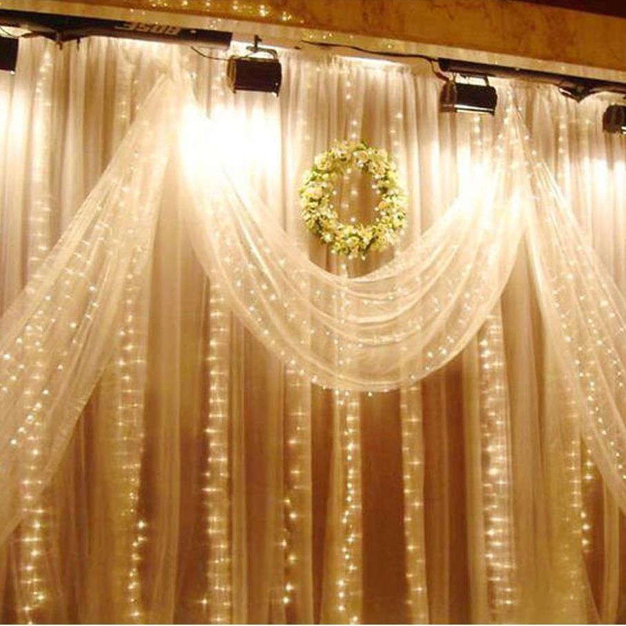 Cross-border best-selling low-voltage safety Christmas light 3M x 3M 300LED curtain light Specification image