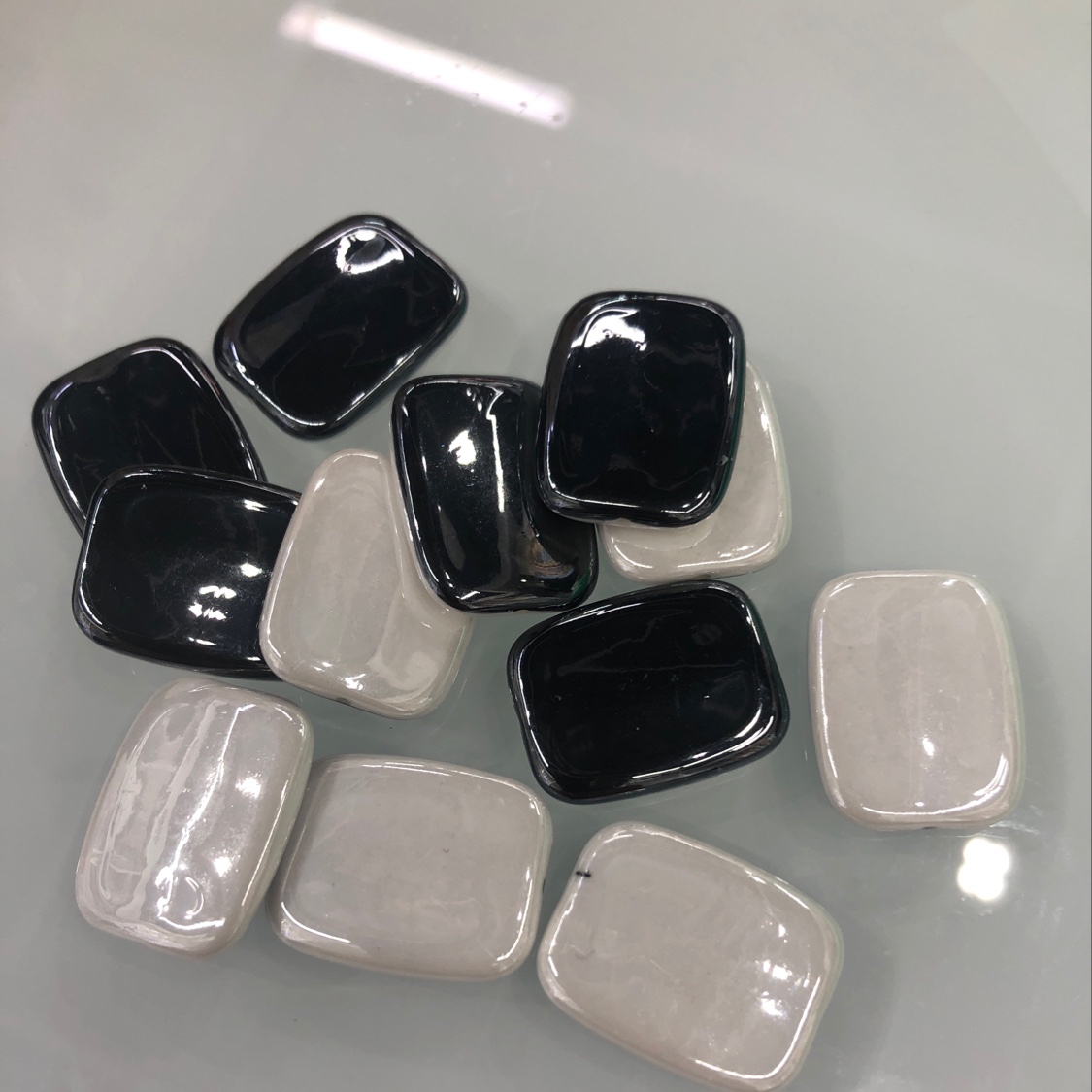 Double-sided square resin jewelry accessories and clothing accessories details Picture