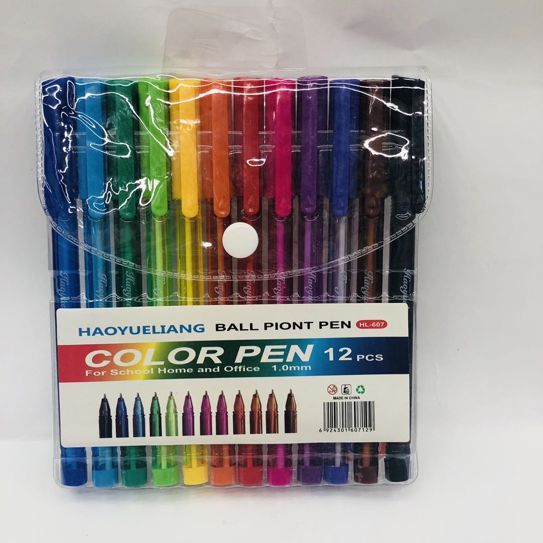 Color BALL POINT PEN 6 colors 8 colors 10 colors 12 colors 607 HAOYUELIANG BALL POINT PEN full figure