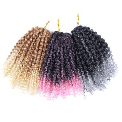 A new three-piece set of synthetic fiber wigs with curly dreadlocks details Picture
