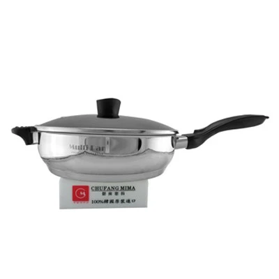 Kitchen code: Korean imported stainless steel frying pan, 26cm detail image 1