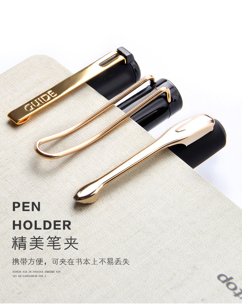 5000 Years W-387 Gold electroplated pen clip large-capacity frosted pen with a signature pen of 0.7mm detail image 6
