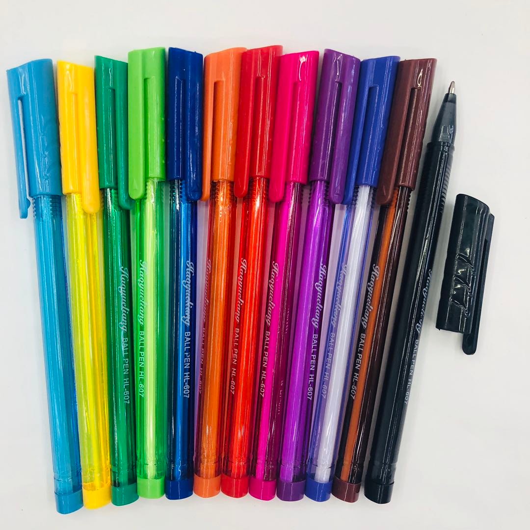 Color BALL POINT PEN 6 colors 8 colors 10 colors 12 colors 607 HAOYUELIANG BALL POINT PEN undefined