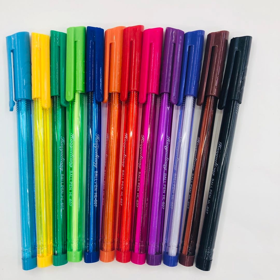 Color BALL POINT PEN 6 colors 8 colors 10 colors 12 colors 607 HAOYUELIANG BALL POINT PEN undefined