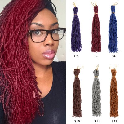 European and American wigs made of synthetic fiber crochet detail image 1