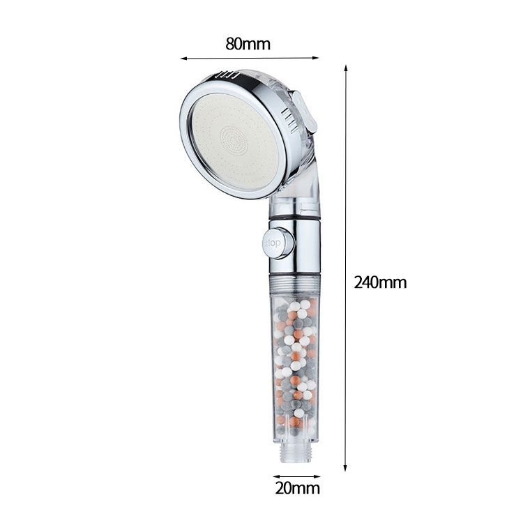 Pressurized shower head set, filter for rain, large water output for bathing, flower wine shower head, high-pressure household showerhead Item Picture
