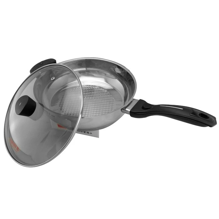 Kitchen code: Korean imported stainless steel frying pan, 26cm detail image 5