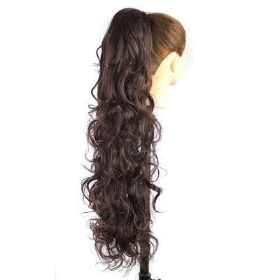 Synthetic fiber European beauty fashion, natural, fluffy long curly hair wig, girls' claw clip style ponytail tiger clip Application Scenario