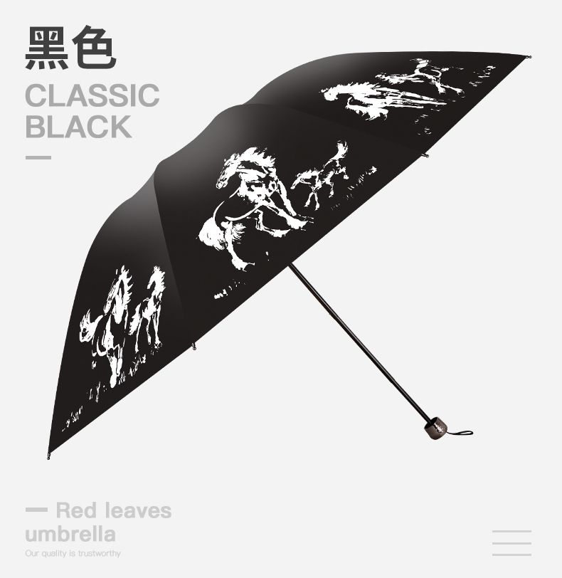 Red Leaf Umbrella Men's Large Double Fold Increase Reinforced Umbrella Rain And Weather Custom Logo Advertising Umbrella Application Scenario