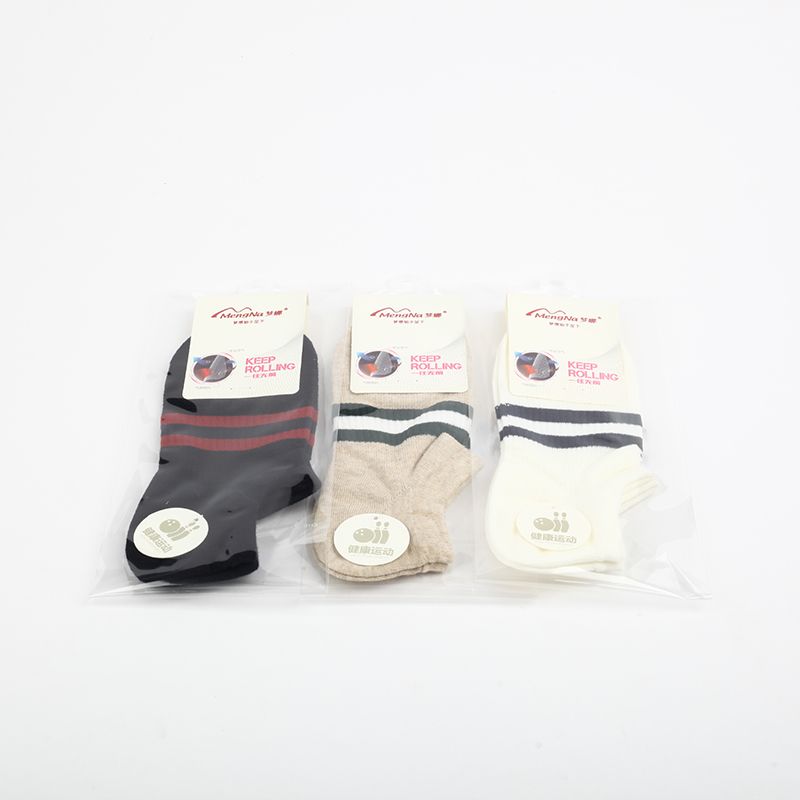 Yiwu Selection Mona leisure strip women's thin boat socks B8097- variegated /30216
