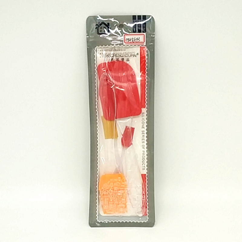 Kitchen items Clear handle silicone Cream spatula Barbecue grease brush Silicone brush pepper brush cake scraper