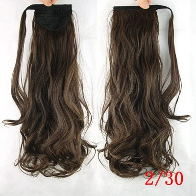 Velcro ponytail curly hair, ponytail synthetic fiber hair extension detail image 5
