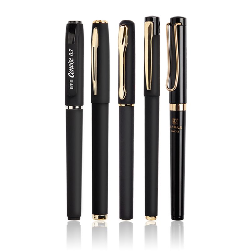5000 Years W-387 Gold electroplated pen clip large-capacity frosted pen with a signature pen of 0.7mm Item Picture
