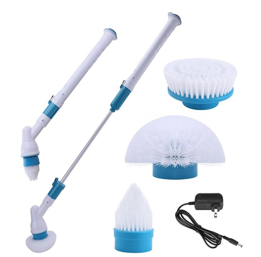 Wireless rechargeable electric cleaning brush Long handle automatic rotary telescopic waterproof cleaning brush