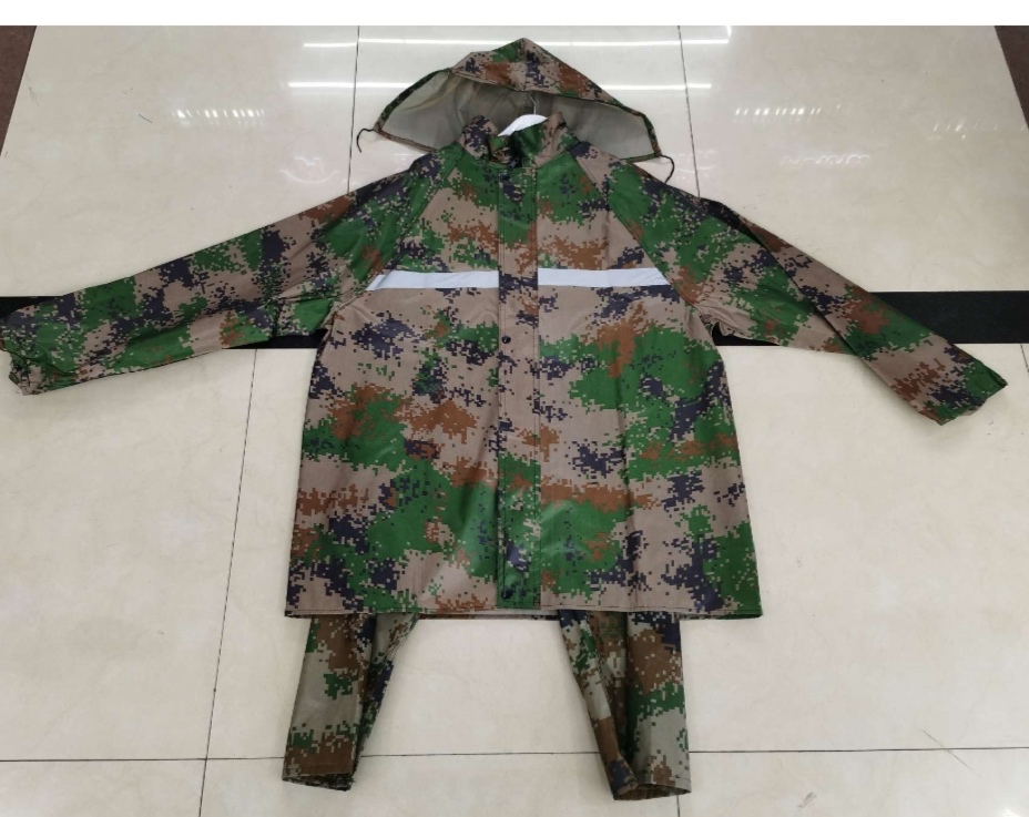 Camouflage raincoat set, rain gear, thick windbreaker factory direct sales