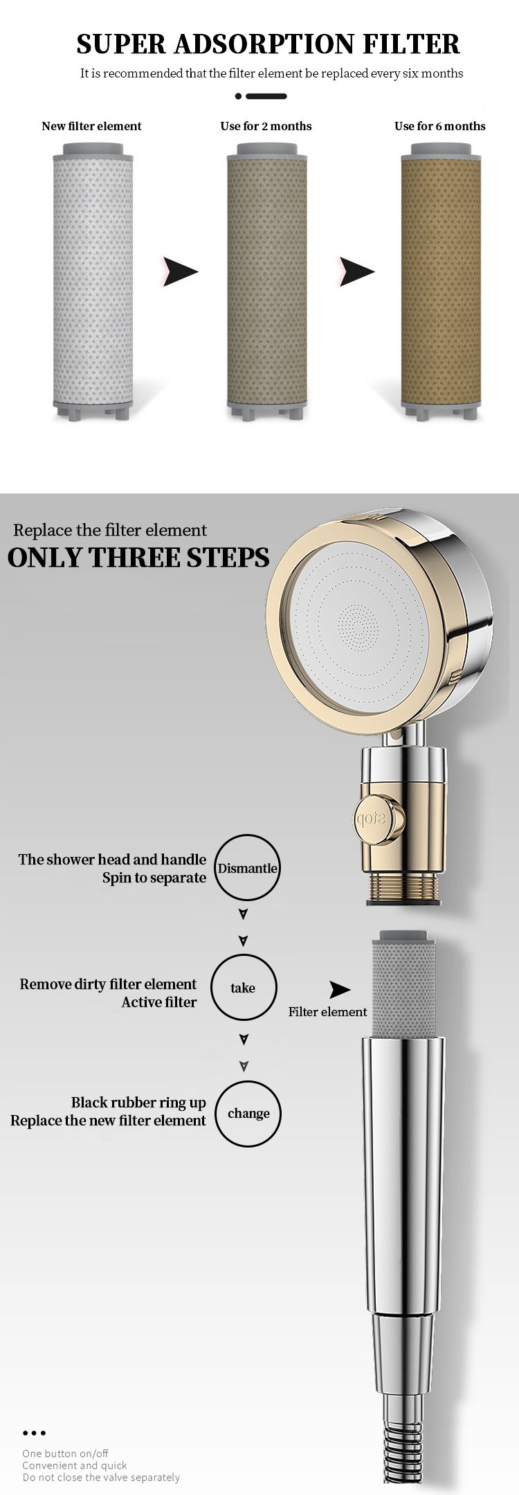增压淋浴美肤花洒喷头淋雨花洒高压过滤洗澡沐浴淋浴头莲蓬头详情图9