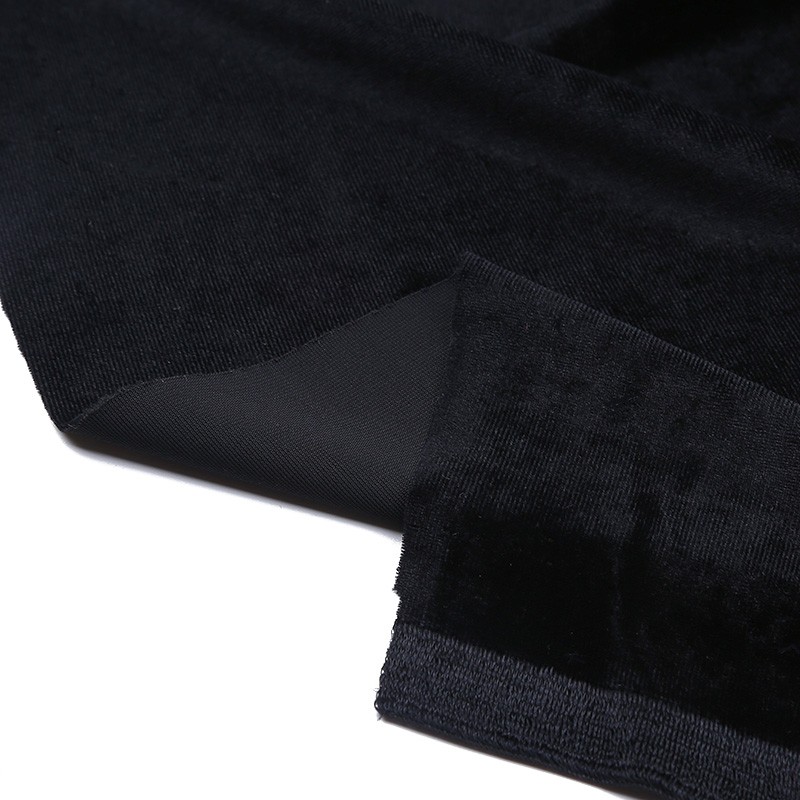 Direct sales from the manufacturer of encrypted Korean velvet, golden velvet fabric, warp knitted full polyester stretch fabric detail image 13