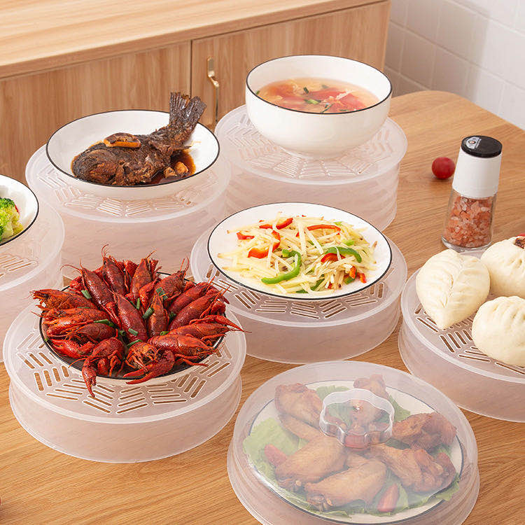 PP material vegetable cover, heat preservation vegetable cover, dust-proof and fly-proof food cover, steamer, draining basket, kitchen tools 99C61A Application Scenario