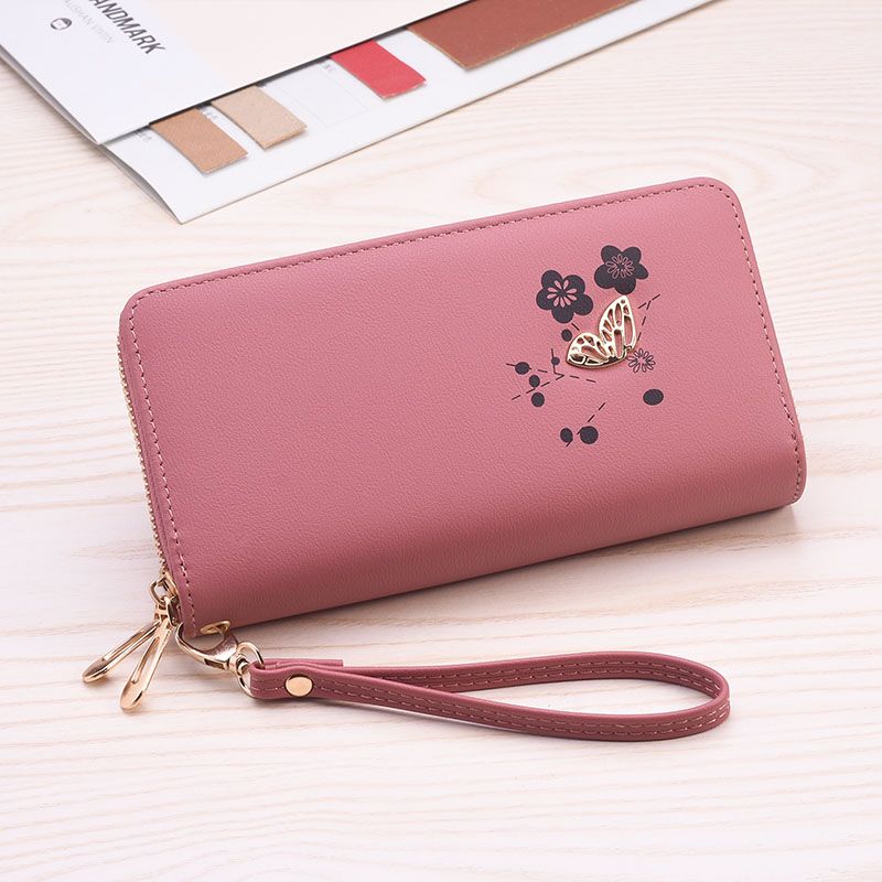 New lady's wallet appearance fashion large capacity multi - slot mobile phone long double zipper wallet manufacturers direct thumbnail