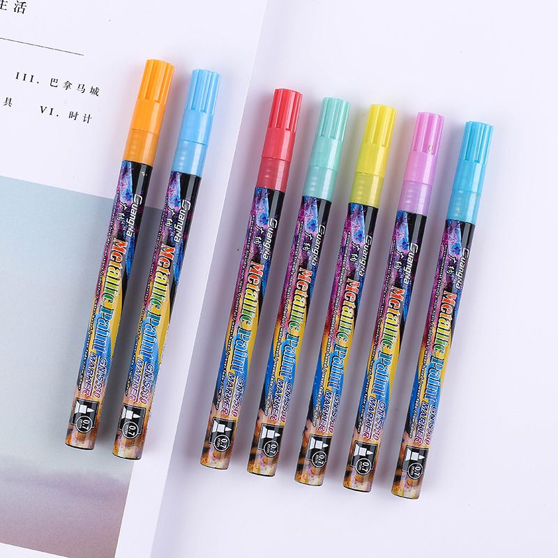 广纳S530金属色记号笔0.7mm黑卡相册绘画笔24色套装详情图4