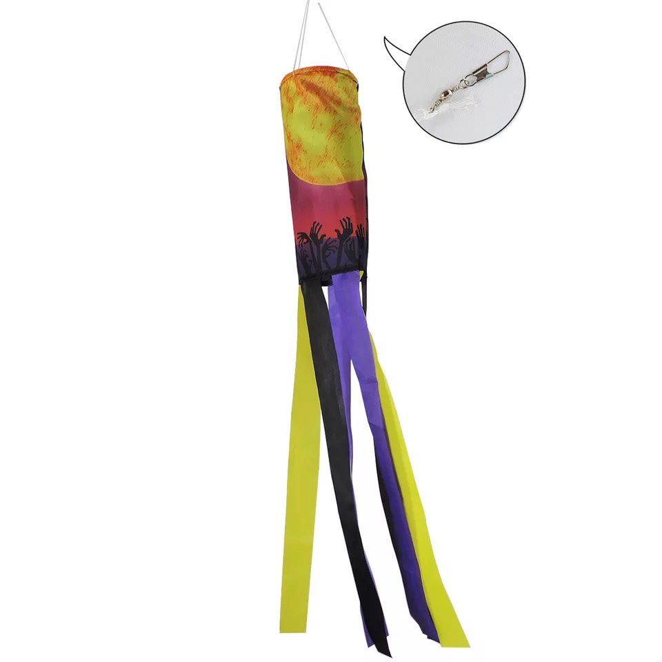 圣诞节风筒旗帜定做 可爱卡通麋鹿图案 万圣节旗帜 来图定做产品图